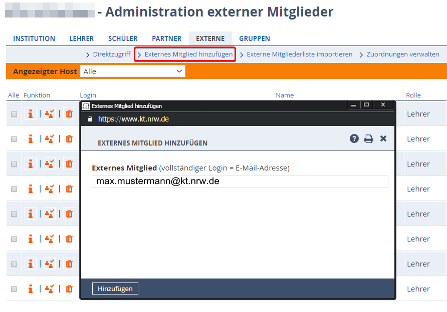 Einzelne Mitglieder hinzuf�gen